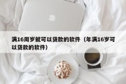 满16周岁就可以贷款的软件（年满16岁可以贷款的软件）